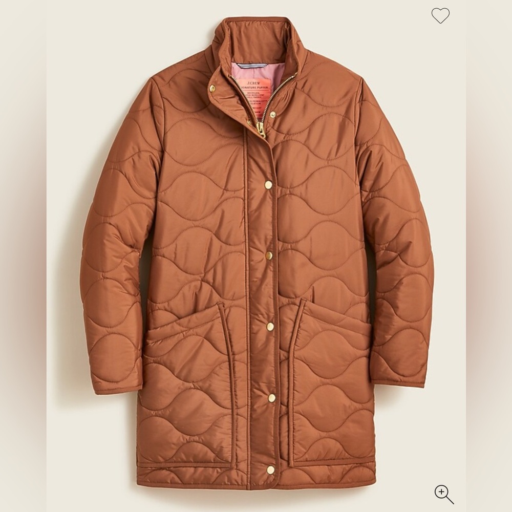 J Crew Quilted cocoon puffer with Primaloft
